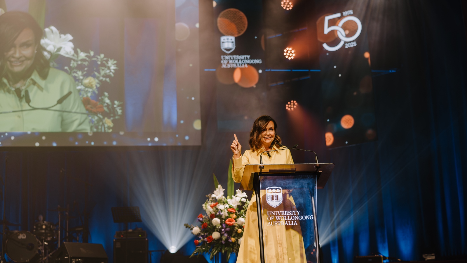 Lisa Wilkinson as MC for 50th gala night