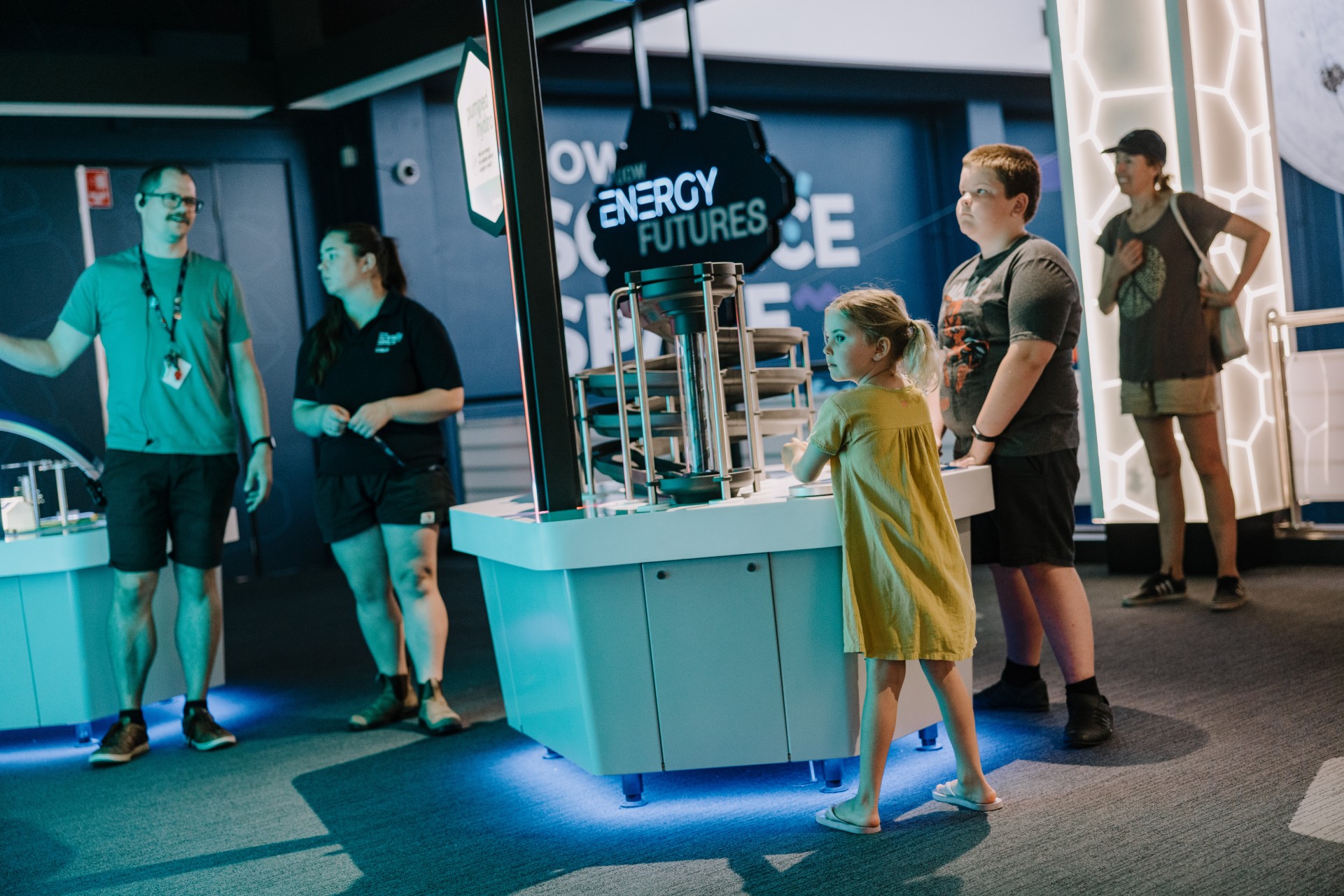 adults and kids at the SS energy futures launch