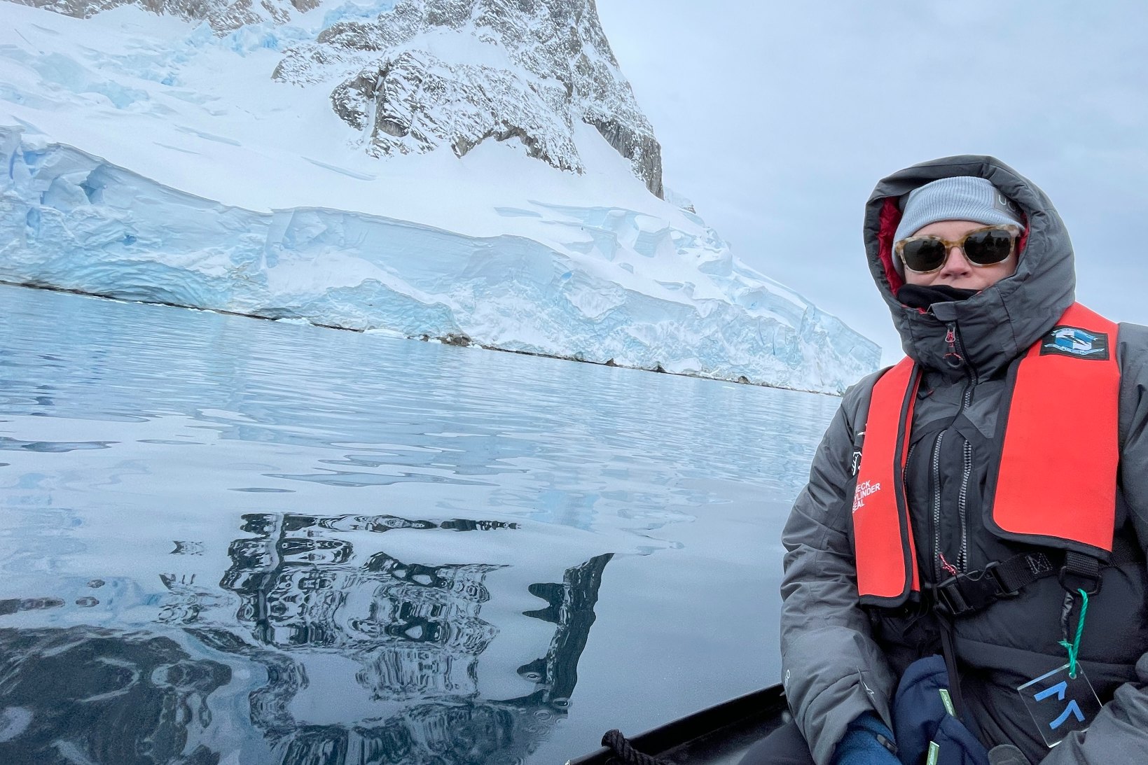 Dr Tamantha Stutchbury exploring Antarctica during Homeward Bound voyage, 2023. Credit: Tamantha Stutchbury