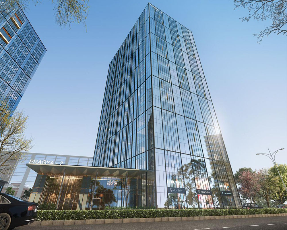 Rendering of building exterior of University of Wollongong India Campus