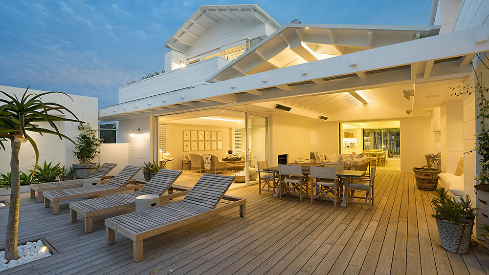 Exterior photo of the back deck of a luxury Australian home