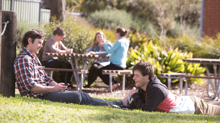 Students in Bega garden