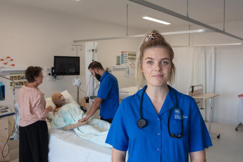 Student in Nursing Lab