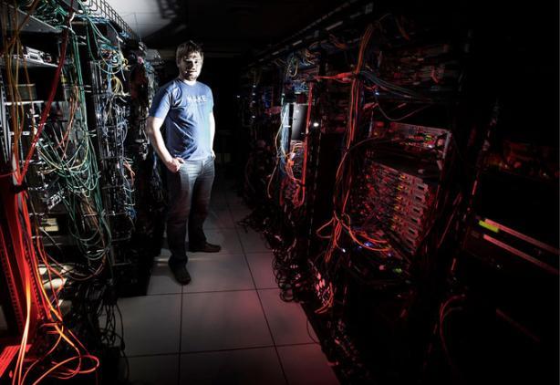 UOW member in IT server room