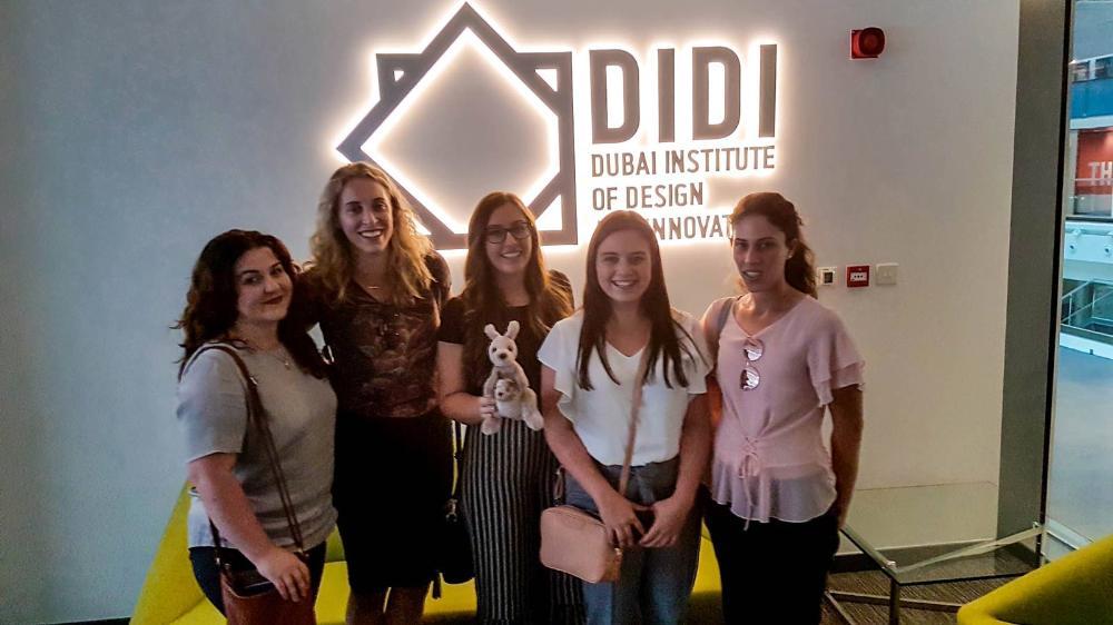 A group of UOW Business students visit the Dubai Institute of Design and Innovation