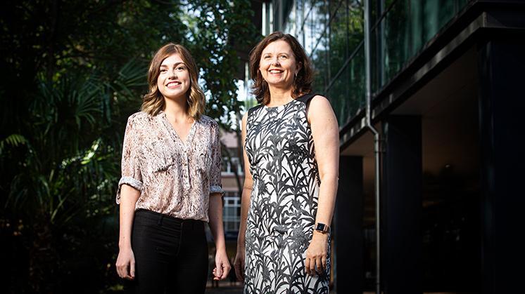 UOW Nutrition Professor Eleanor Beck with student Eden Barrett