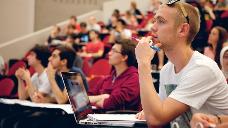 Student in lecture