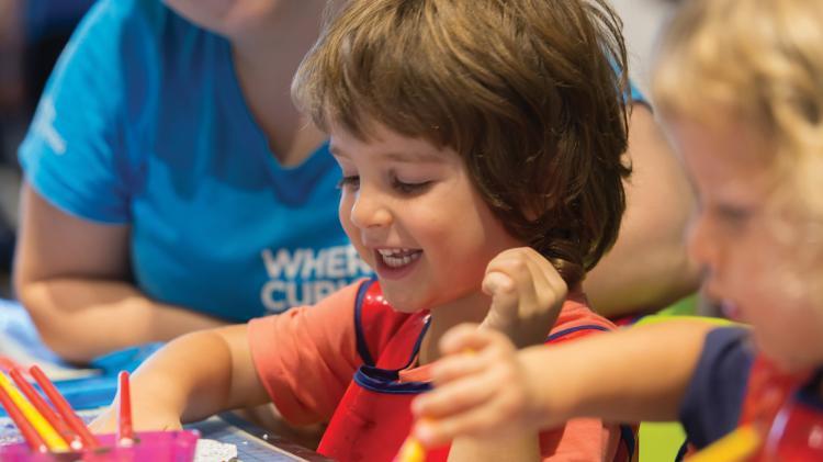 Boy preschooler at Early Start Discovery space