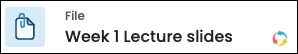 Screenshot Moodle page- lecture slides