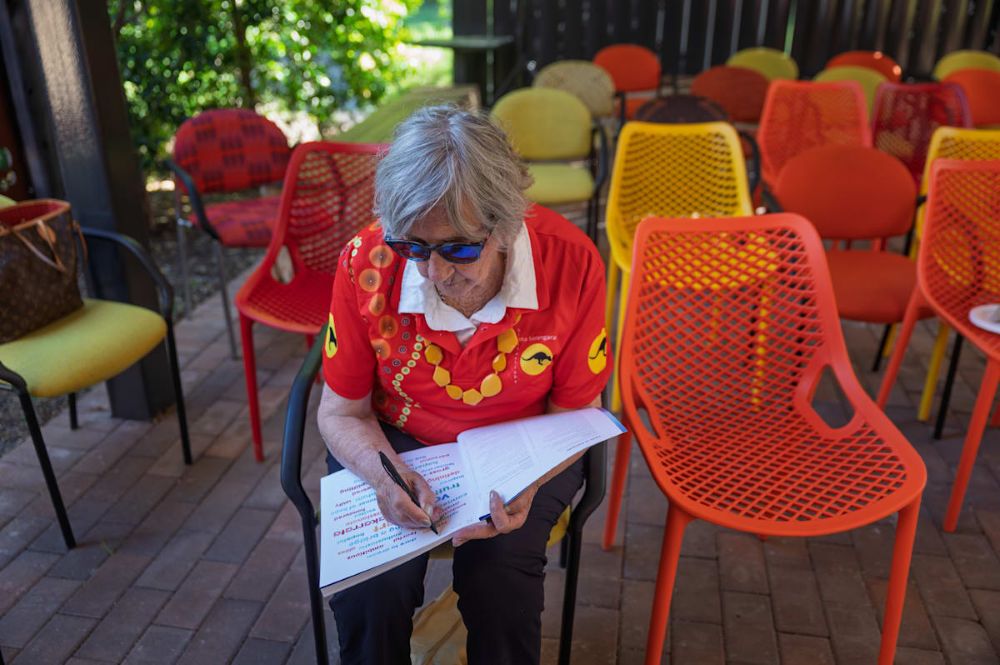 Aunty Barbara Nicholson at the Yes Book Launch