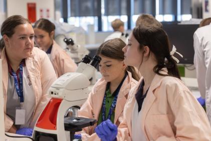 Students participating in taster session