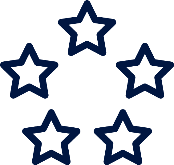 Five stars in a circle