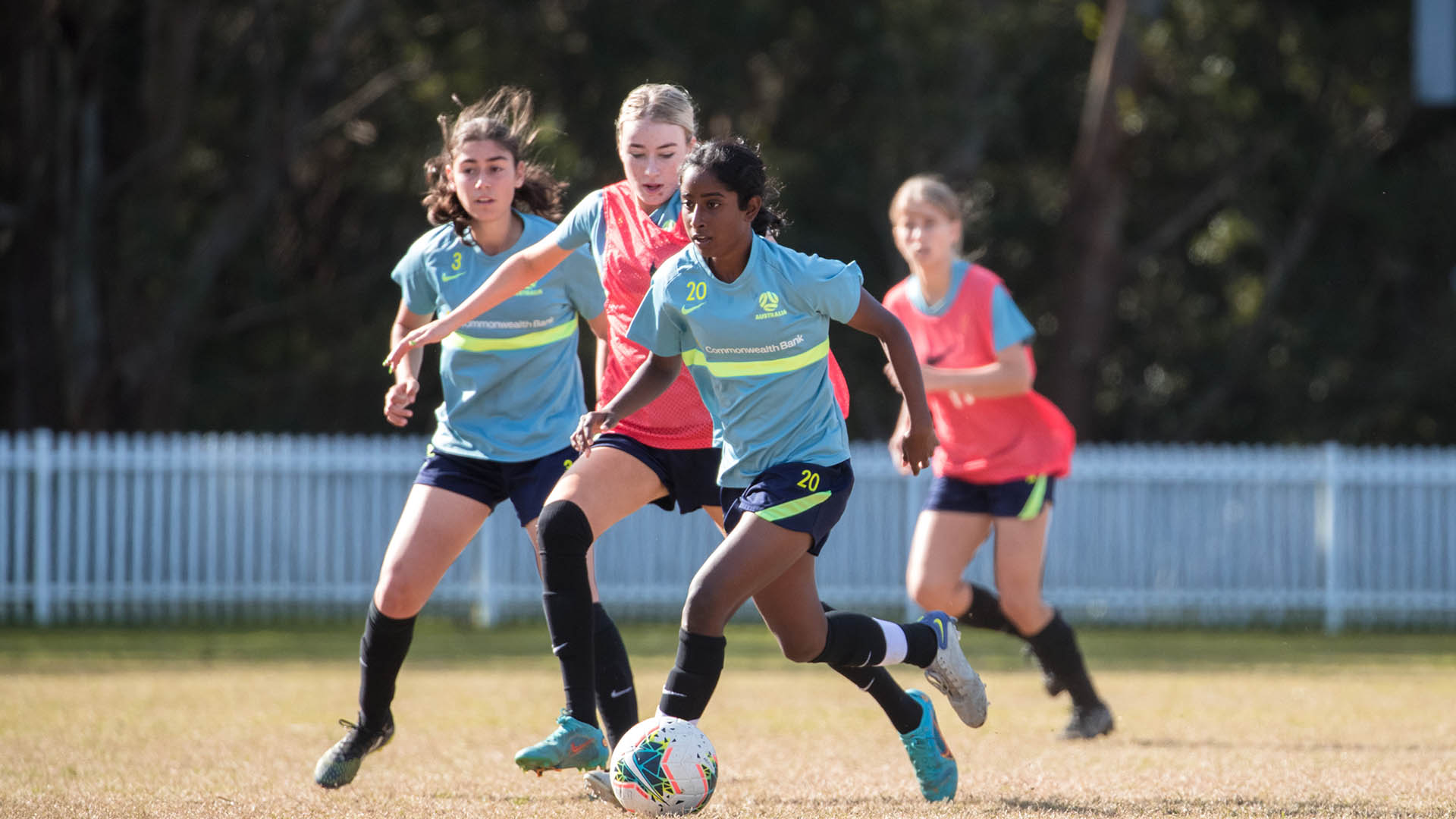 Players take part in a Young Matlidas training session at UOW