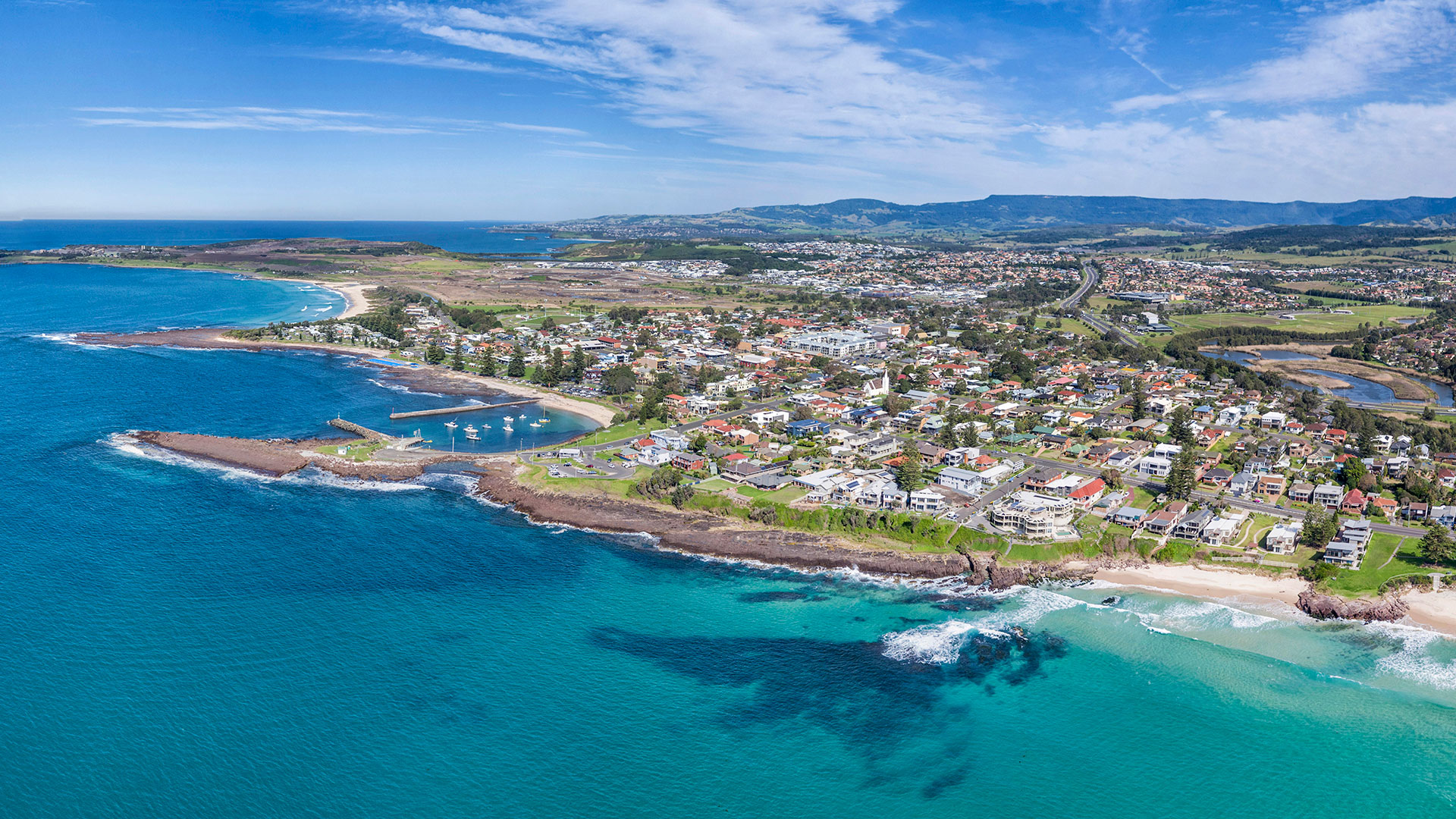 Shellharbour coastline aerial