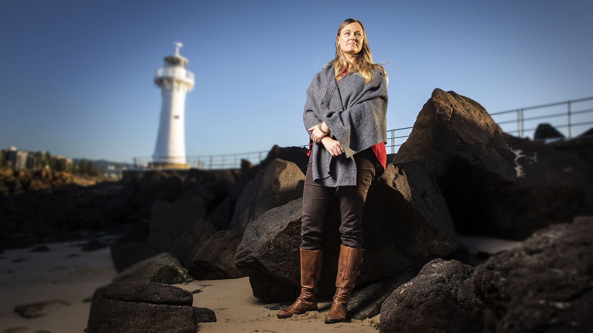 UOW PhD student Allison Broad at Ƶapp Harbour.
