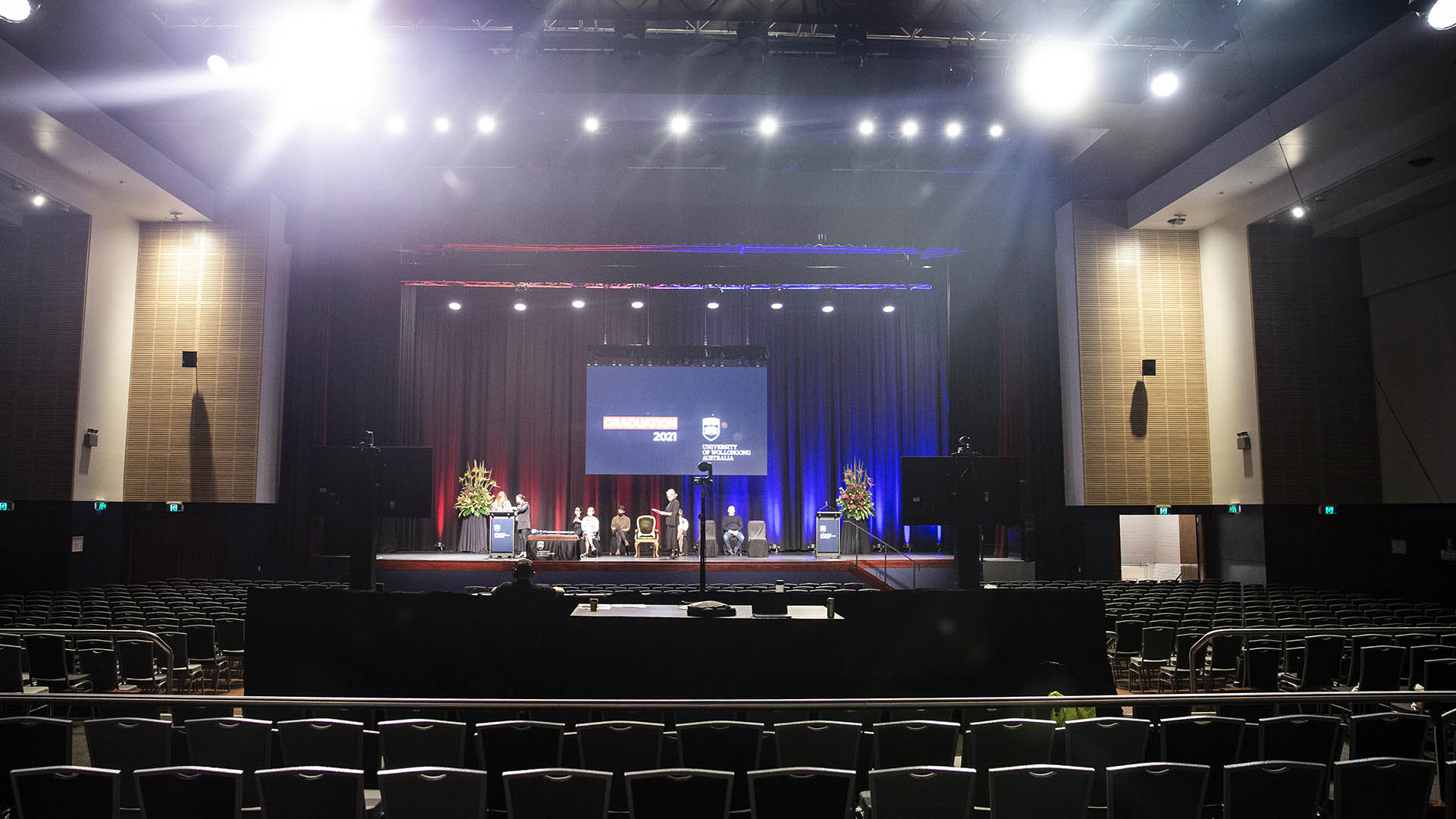 Behind the scenes ahead of the 2021 virtual graduation ceremony in October 2021