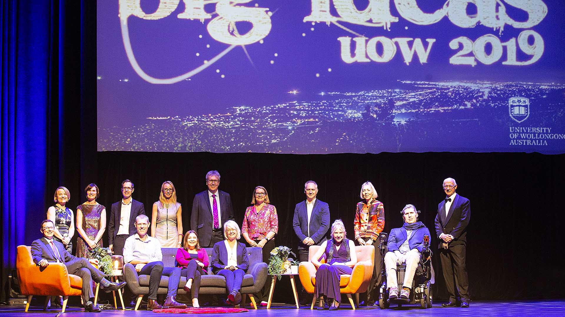 2019 Big Ideas speakers, MCs, plus VC and DVC (R&I)
