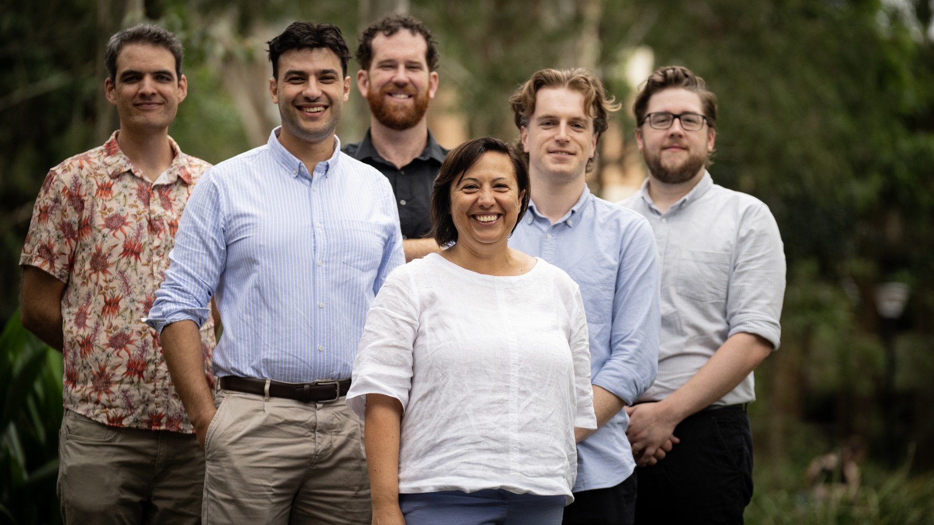 Team of cancer imaging technology researchers standing together
