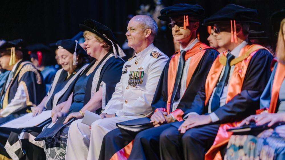 Captain Scott Palmer at UOW Shoalhaven 2024 graduation