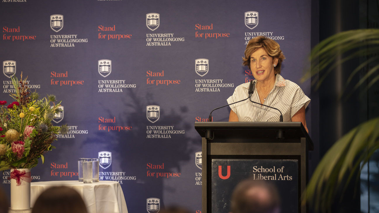 UOW Chancellor Ms Christine McLoughlin AM at the 2022 UOW Ramsay Scholars welcome event