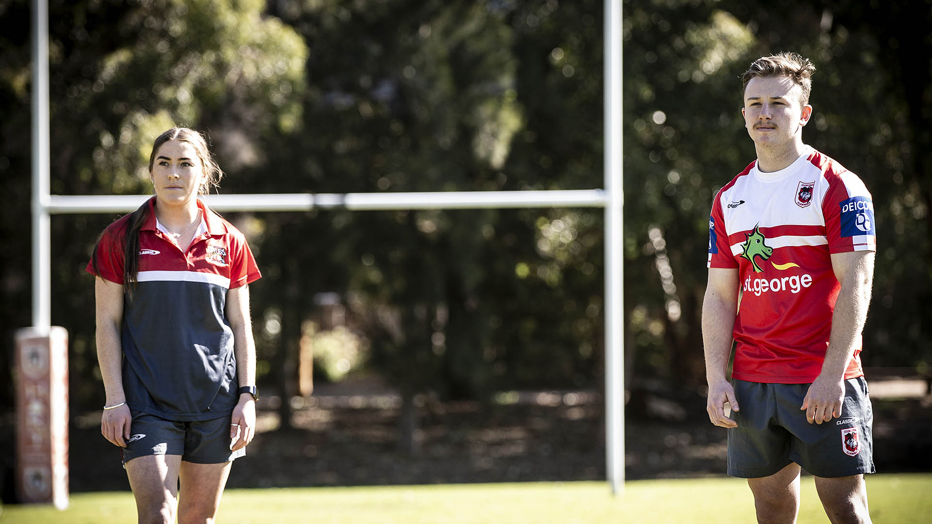 Keeli Brown and Benjamin Lavender, Col Purcell Illawarra Rugby League Centenary Scholarship recipients 2021