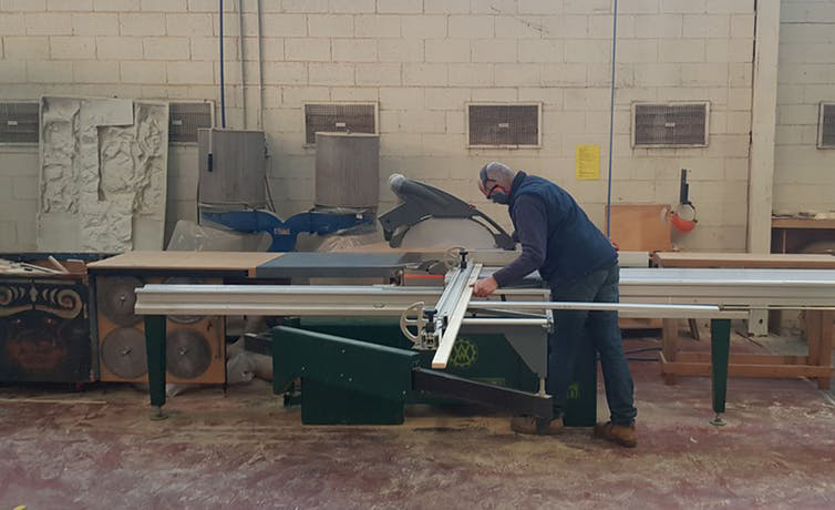 Show Works, based in the Melbourne suburb of Preston, makes dance floors, dance equipment and theatre scenery. Andrew Warren, used with permission, Author provided