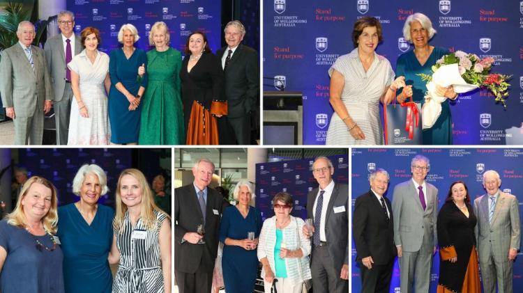 Collage of photos from the farewell reception.