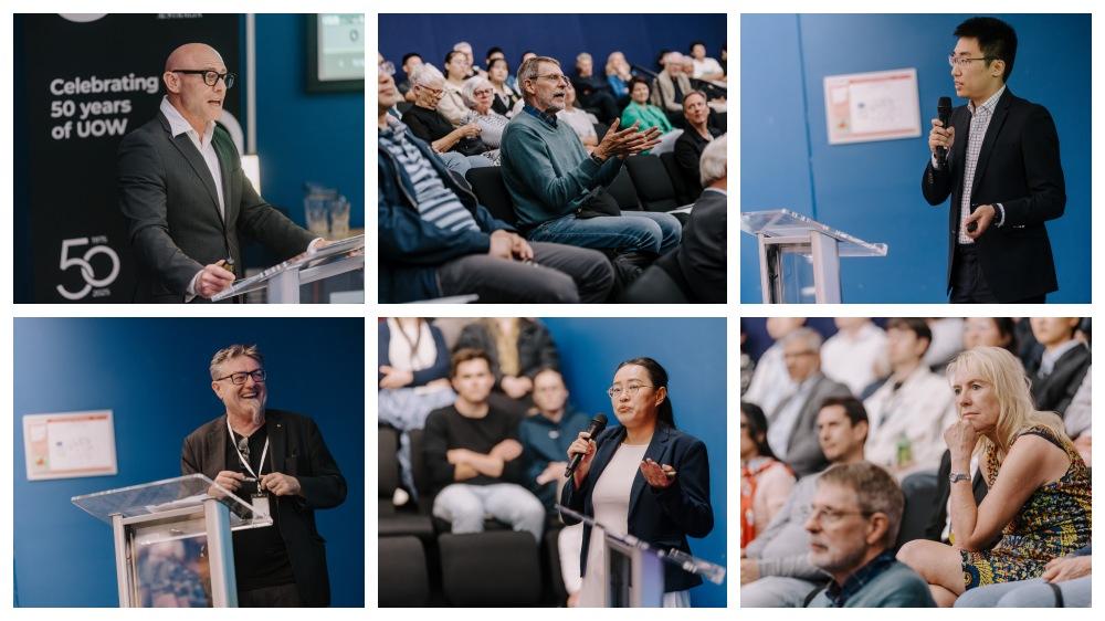 A collage of images from the the inaugural Emerging Global Research Opportunities event on Tuesday 15 April at the UOW Science Space.