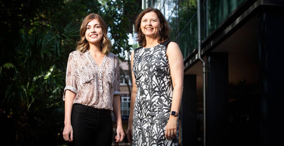 UOW PhD student Eden Barrett and Professor Eleanor Beck. Photo: Paul Jones