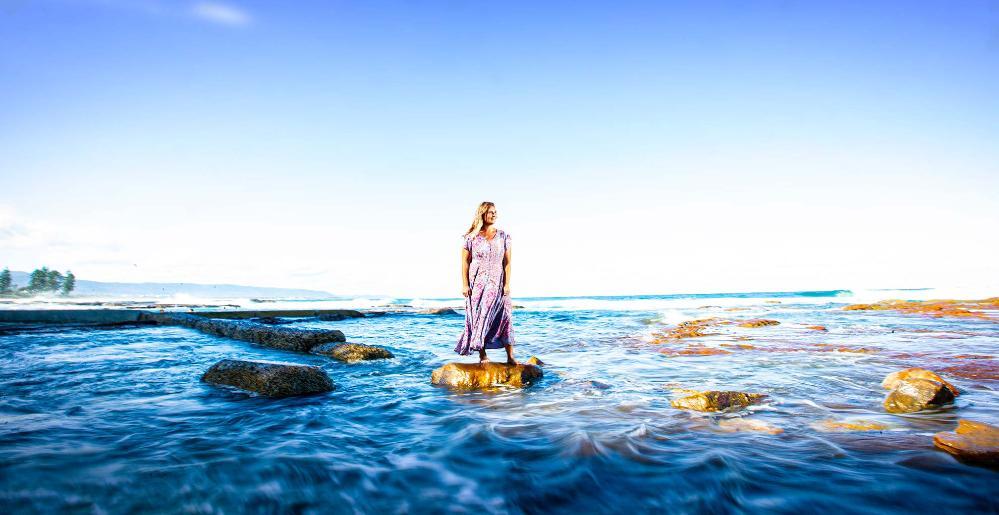 Freya Croft, pictured in the water at North Ƶapp. Photo: Paul Jones