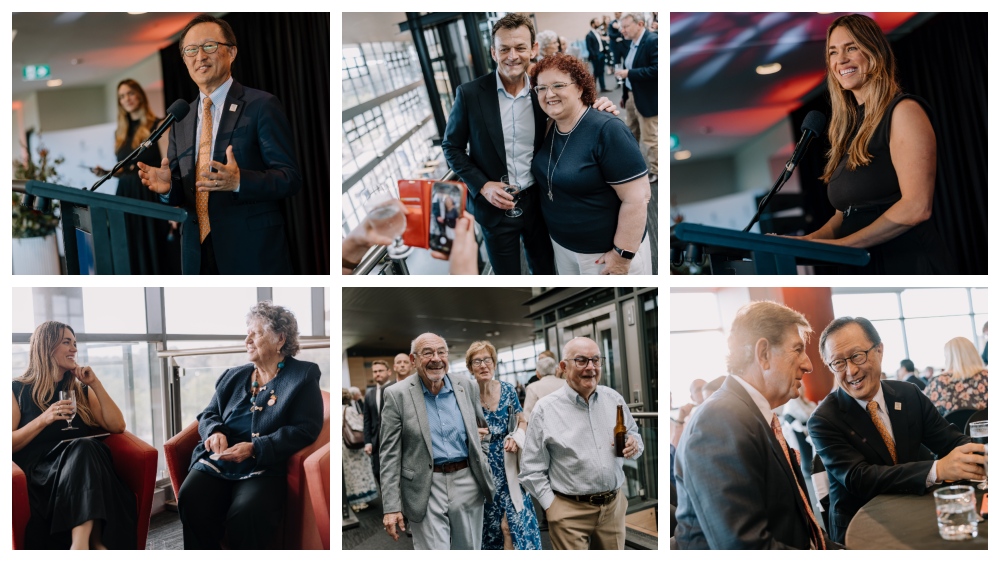 A collage of photographs from the event to announce the UOW Futures Fund.