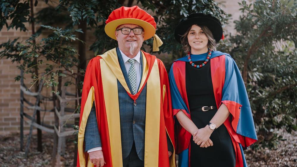 IPRI Founder and Director Distinguished Professor Gordon Wallace with PhD graduate Dr Anna Kulaga.