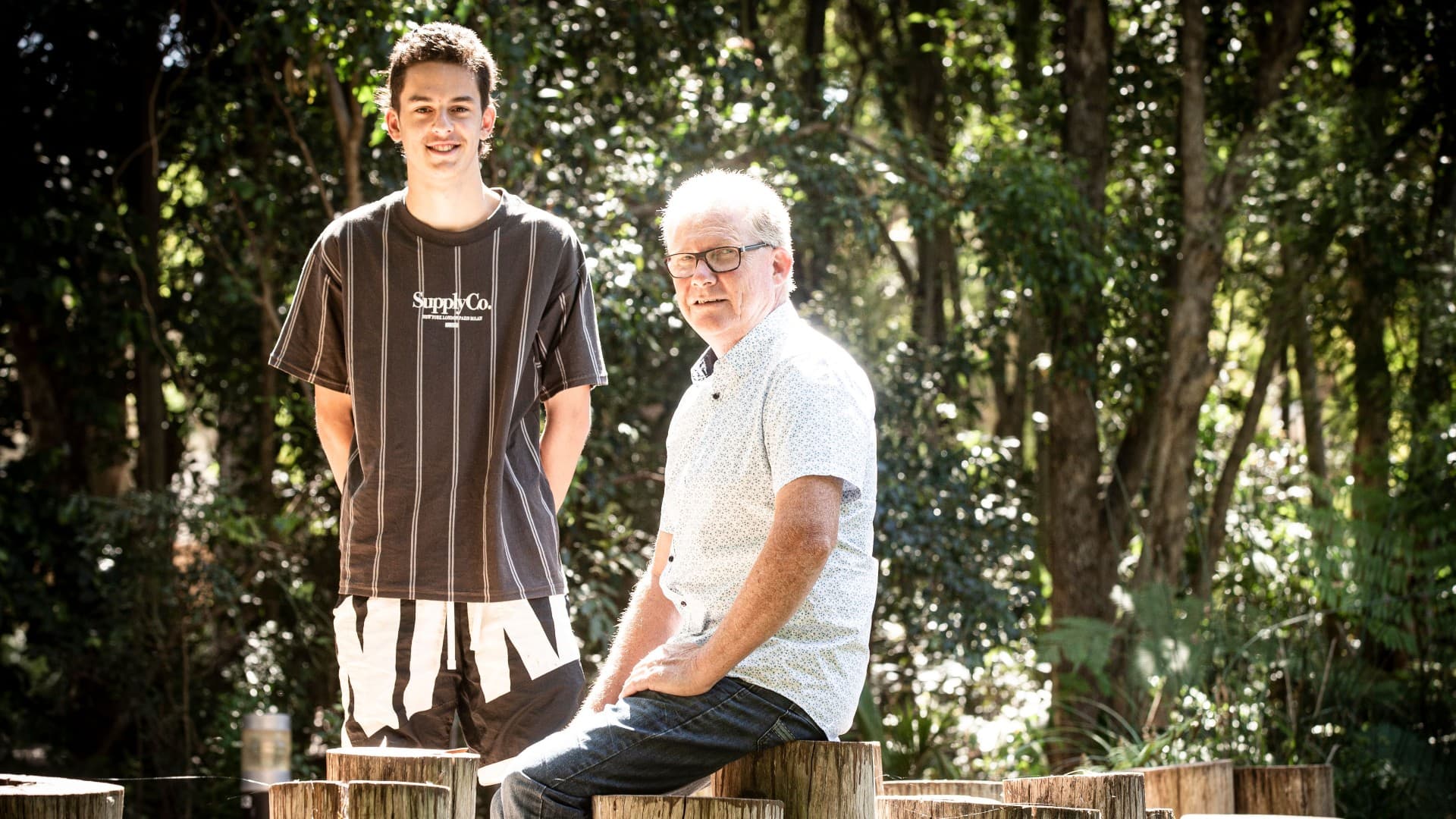 Kacey Robinson with his mentor Ron Marshall. Photo: Paul Jones