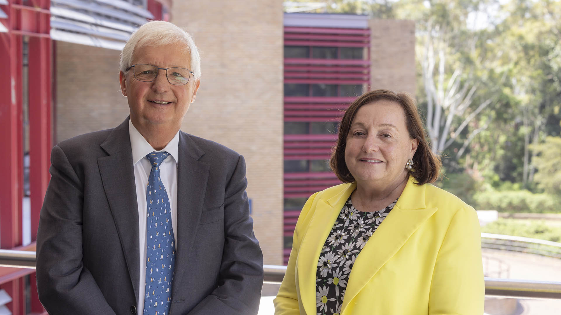 UOW Chancellor-elect Michael Still and Vice-Chancellor Professor Patricia Davidson