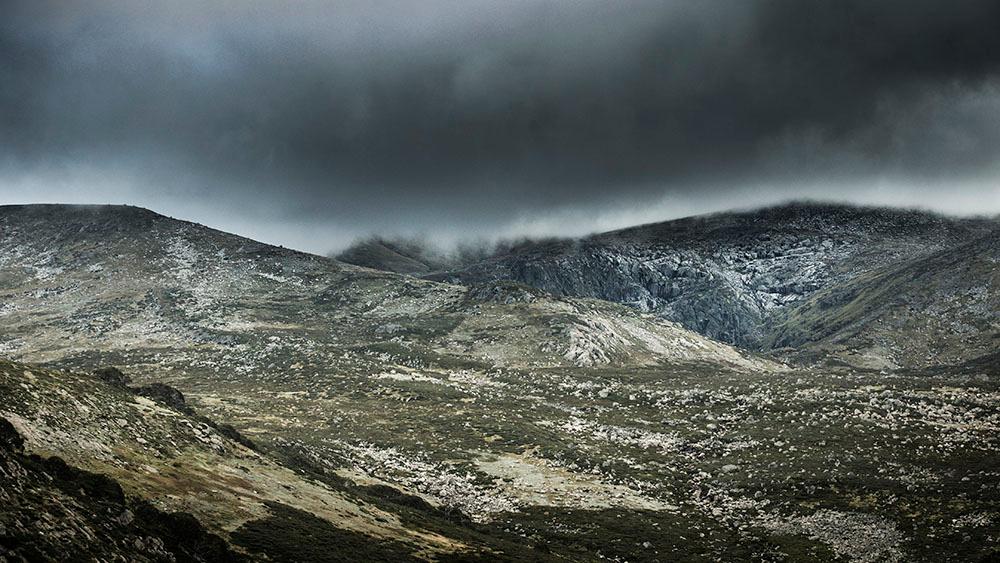A cold autumn day in the foggy surrounds of Charlotte Pass in the Kosciuszko National Park.