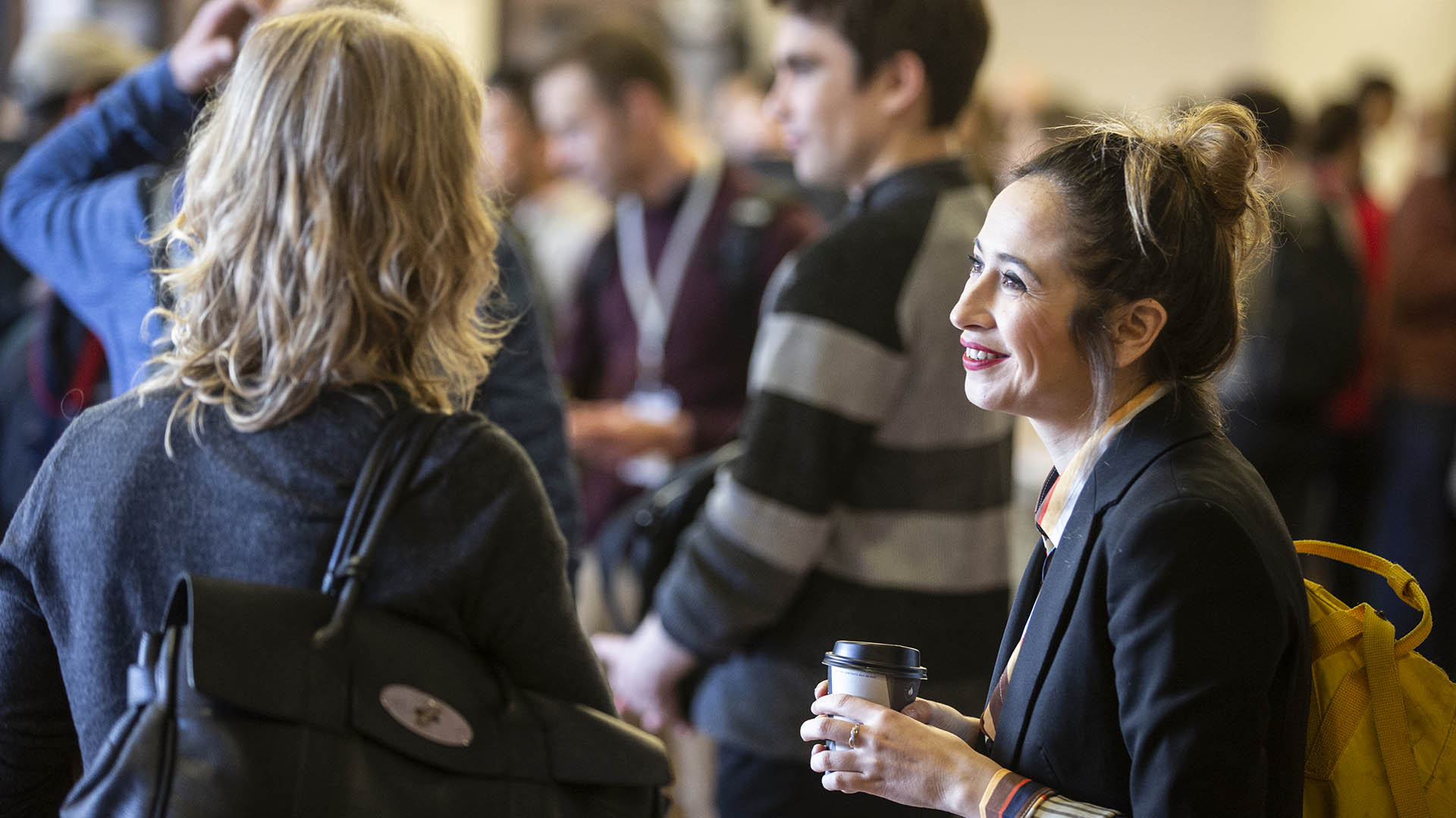 Philosophers chatting between sessions 