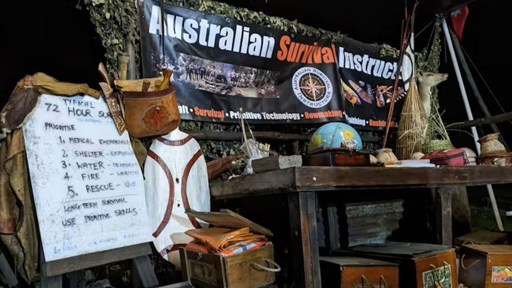 Prepper survival instruction gear.