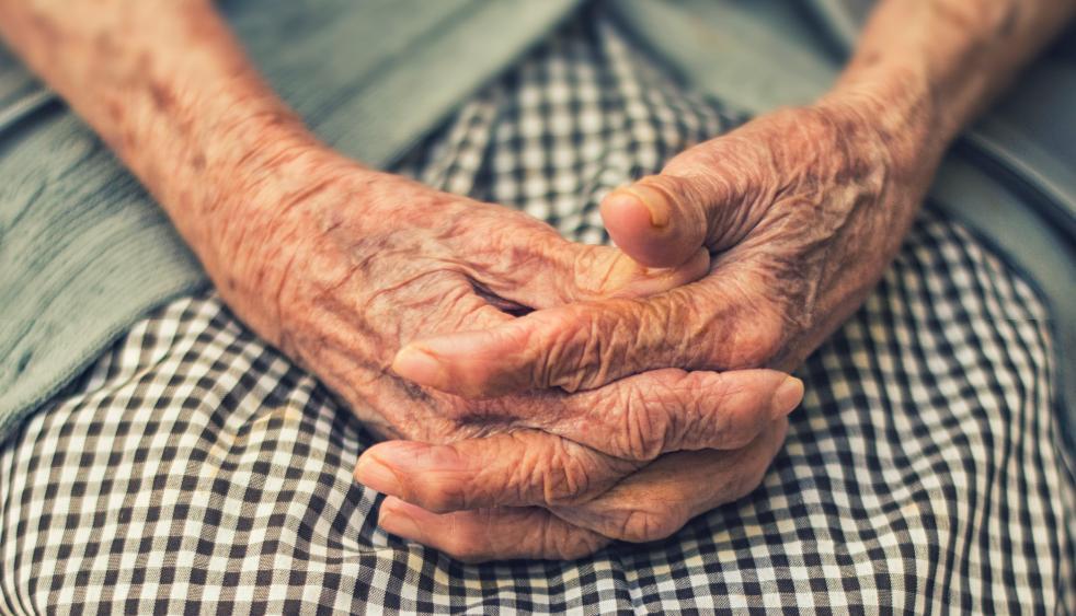 An elderly woman