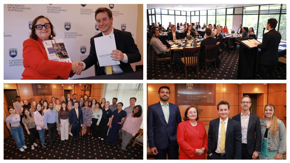 Collage of images from the Students as Partners Agreement resigning and Framework launch.