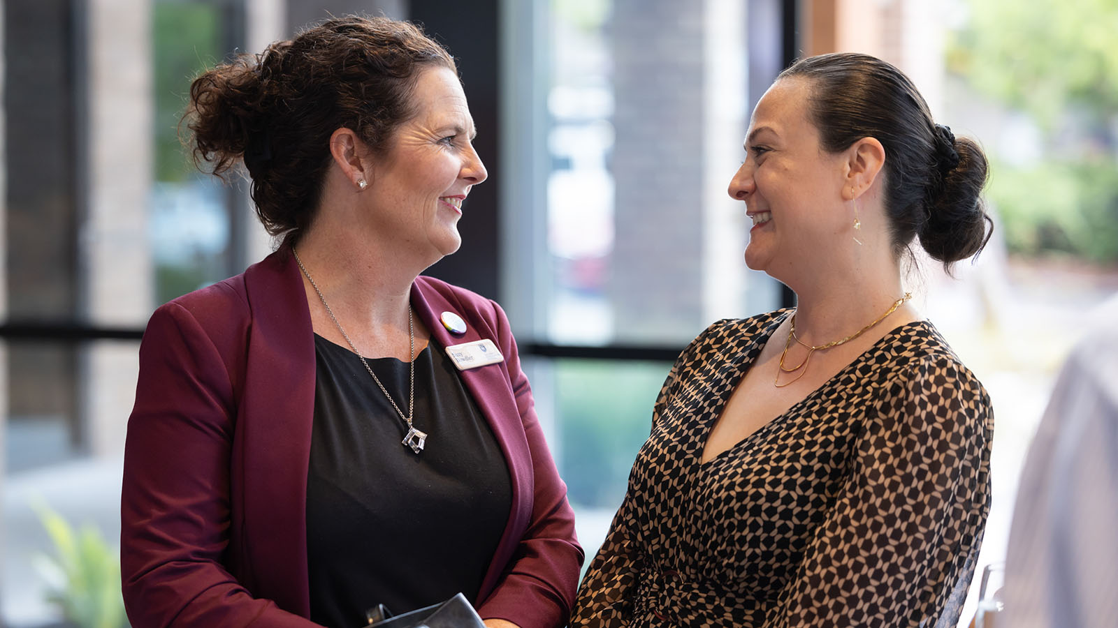 ýapp Sutherland nursing lecturer Suzy Bowdler and her former student Laureine Gabriel at the celebration for ýapp Sutherland