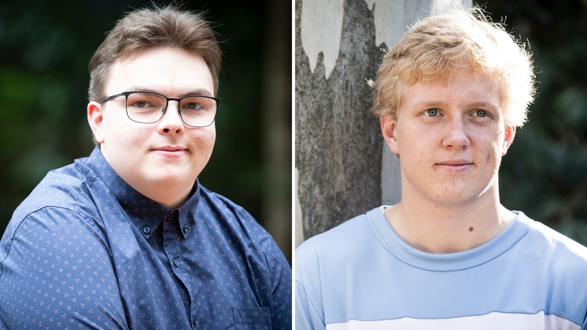 scholarship winners are Samuel Caddy and Angus Williams