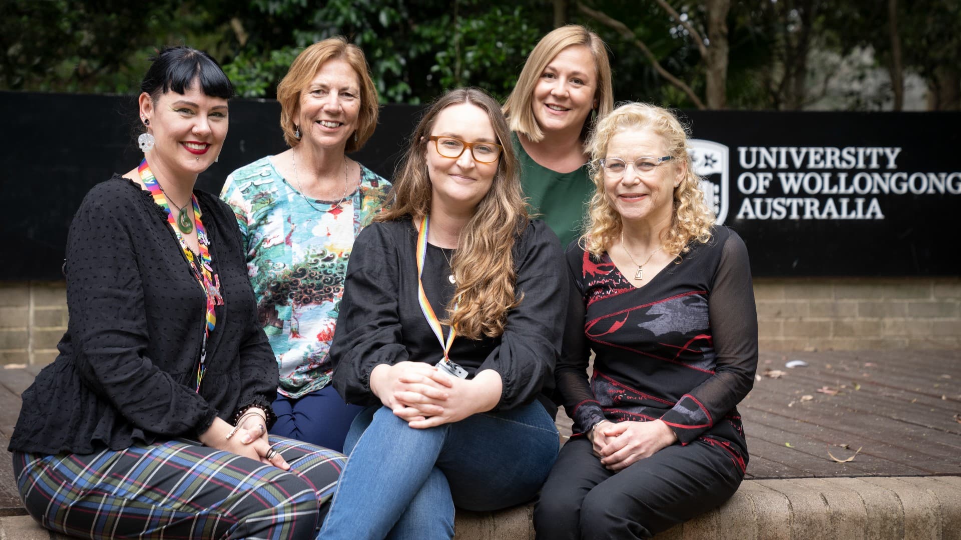 From left, Sue Leppan, Sarah Keech, Angela Cowan and. Photo: Paul Jones