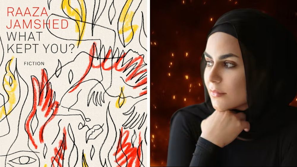 What Kept You book by Raaza Jamshed. Photo of Raaza Jamshed. Credit: Elena Tanska and Giramondo