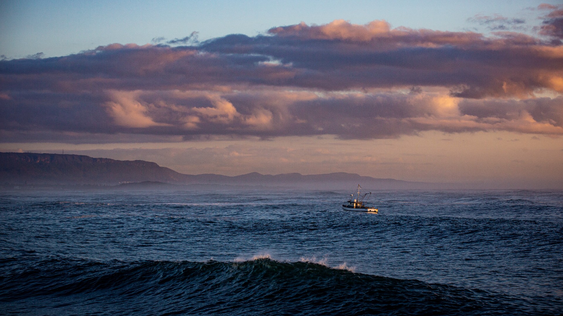 A fishing boat off the Illawarra coast