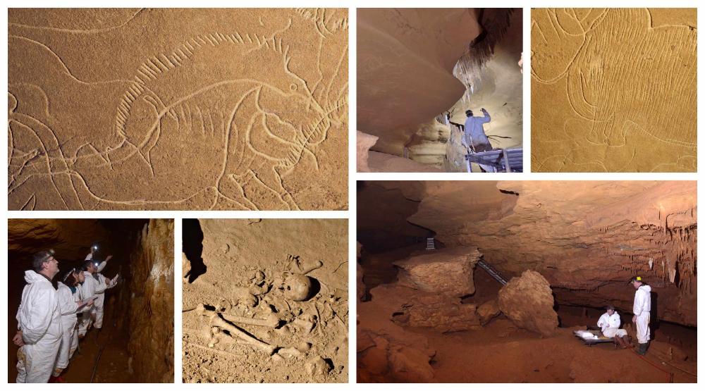 Grotte de cussac collage. Photos: French Ministry of Culture 