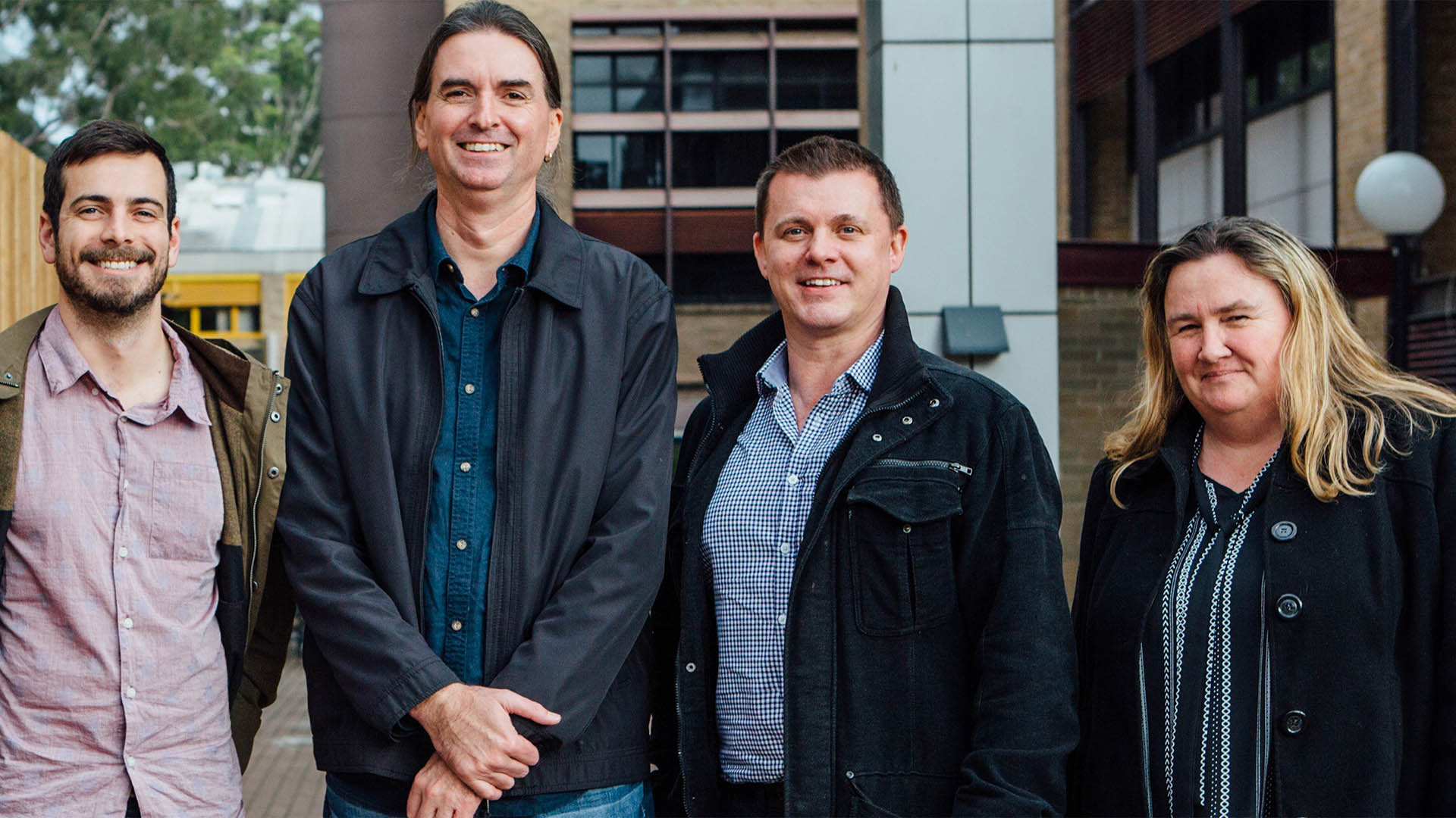 Dr Nicholas Geraghty, Professor Ron Sluyter, Neil Pennock and Dr Debbie Watson