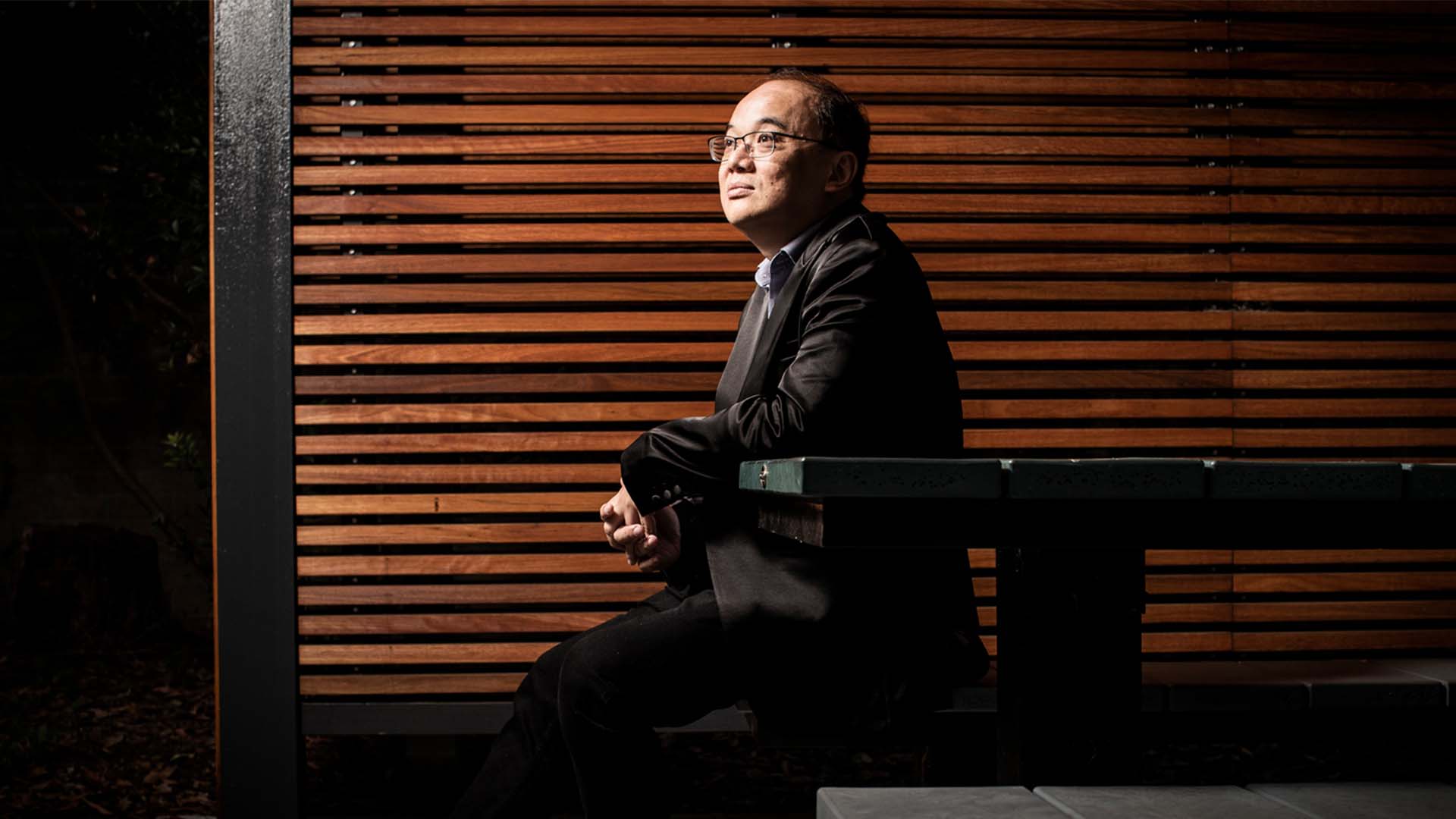 Professor Willy Susilo in a stoic pose