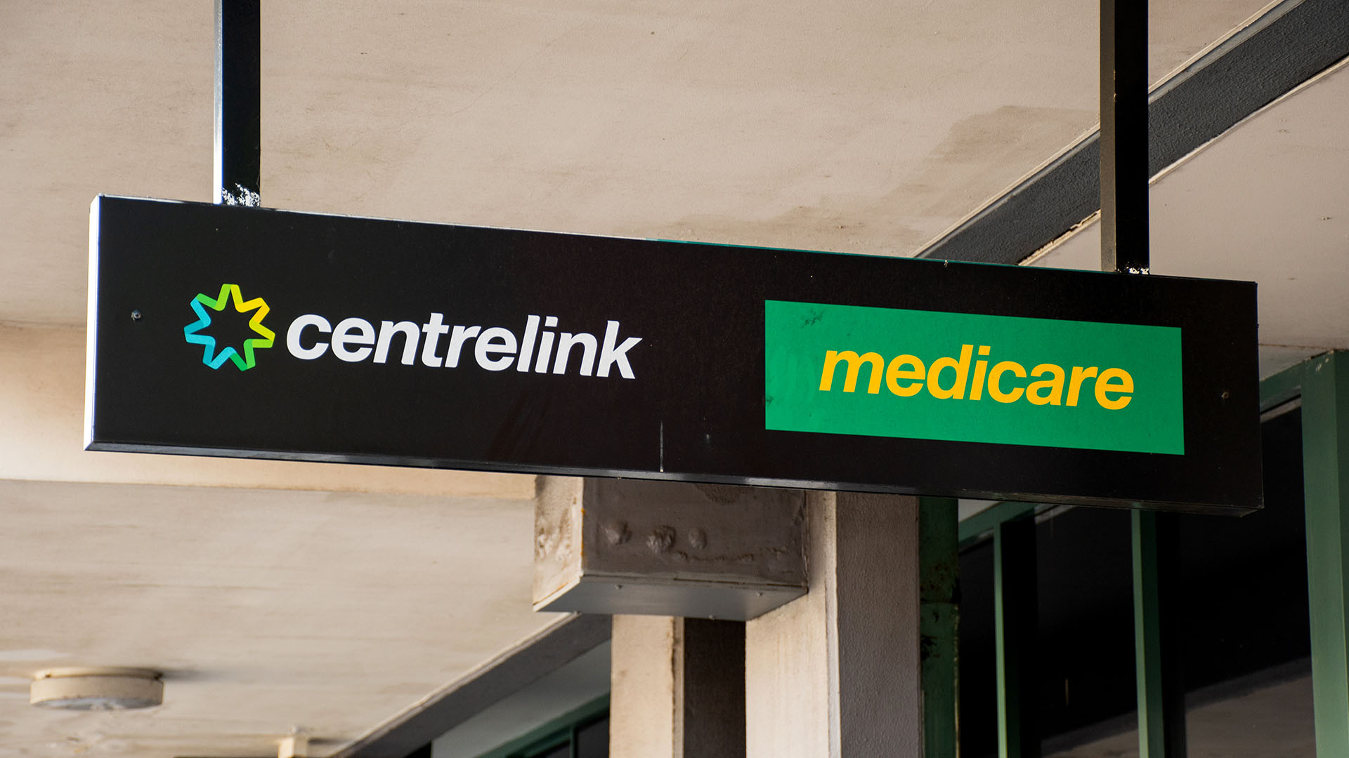 A Centrelink sign