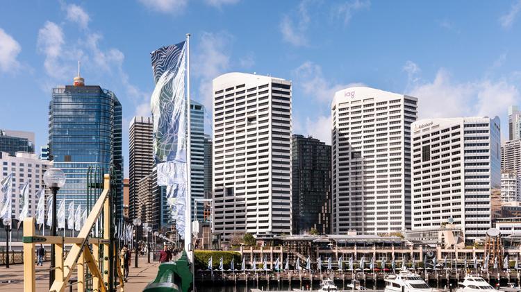 The building of the Sydney CBD Campus at Darling Park under a blue sky.